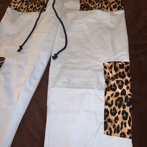 Light blue cheetah joggers
